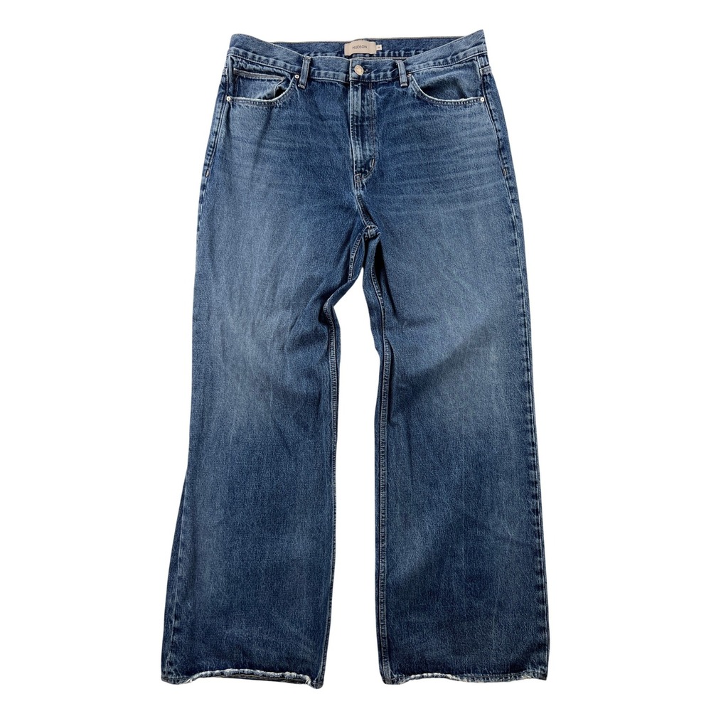 Hudson Luca Wide Leg Jeans Blue Stone Mens‎ 38x36 (fits 40x35) Baggy Denim Skate